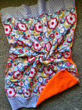 Flower Power Handmade Blanket- child/throw size