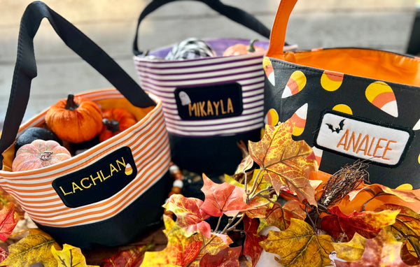 Name Plate Applique Trick-or-Treat Totes