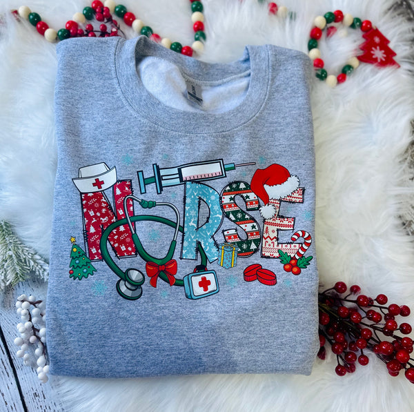 Christmas Nurse Design- pressed