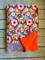 Flower Power Handmade Blanket- child/throw size