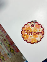 Flower Applique Backpack/Key Fob