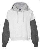 You are Enough-cropped fleece hooded sweatshirt