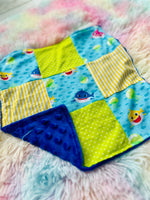 Swimming Mini Patch Work Clutch Blanket