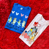 Dog Valentine Pressed Tee, Toddler-Adult