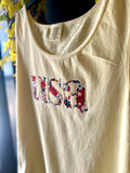 Embroidered Floral USA