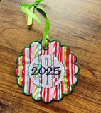 Monogram Scalloped Ornament