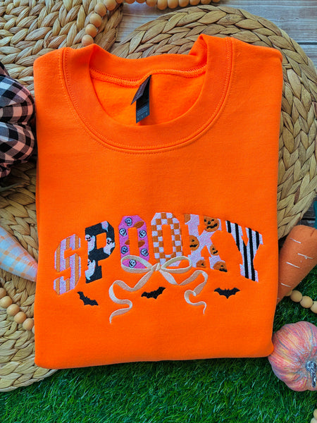 SPOOKY-embroidered decorative letter