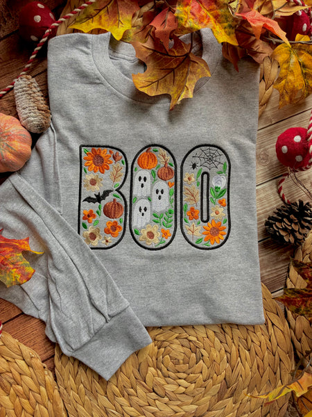 Boo Floral Ghost Letters