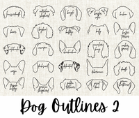 Pet Embroidery Outline