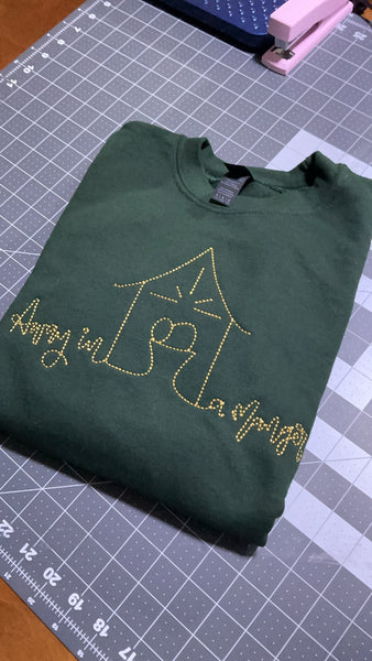 You medium embroidered crewneck