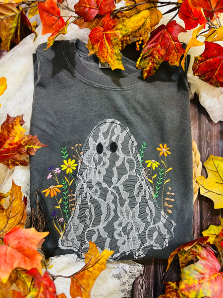 Lace Embroidered Ghost-white lace