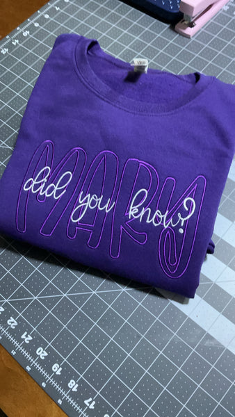 XL embroidered crewneck