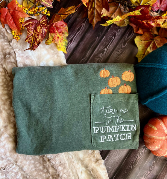 Take me to the Pumpkin Patch Pocket Tee