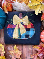 Texture Applique Pumpkin Crewneck