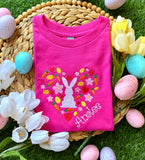 Bunny Heart Name-Embroidered Design