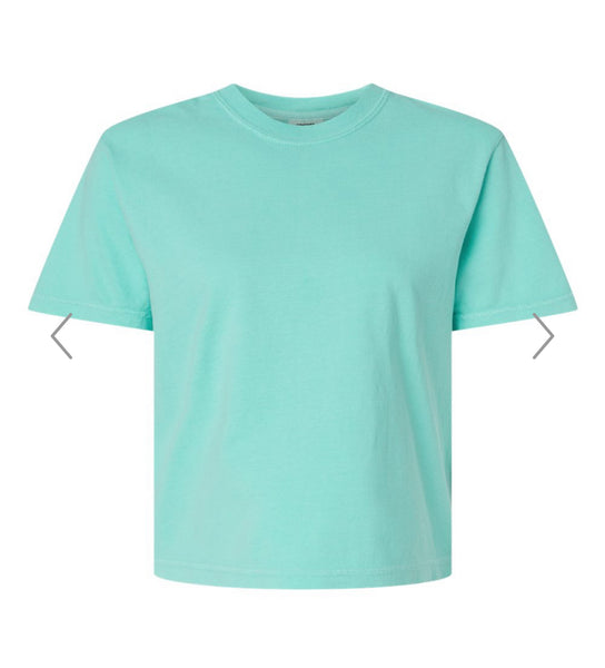 Monogram comfort color crop-lounge set top