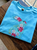 Floral Bunny Embroidered