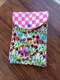 Pink Quilted Pocket Snap Pouch- 8”X5.5”