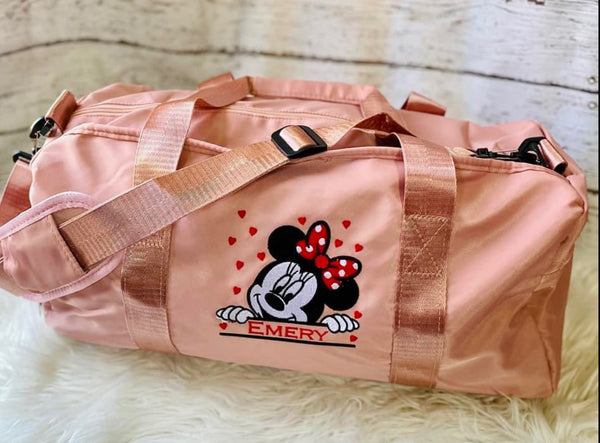 Peeking Bow Mouse Duffle Bag