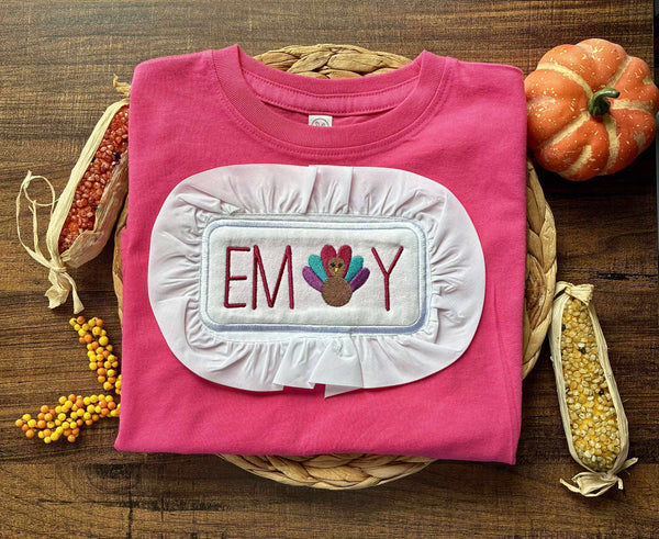 Lace name plate turkey design
