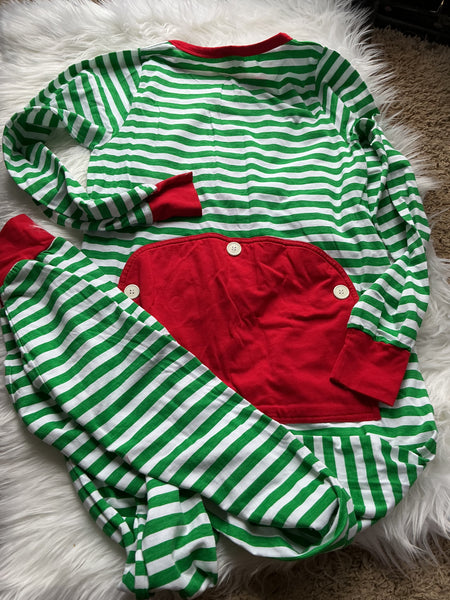 XXS striped one piece adult pajamas