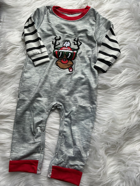 Stripe Deer Romper