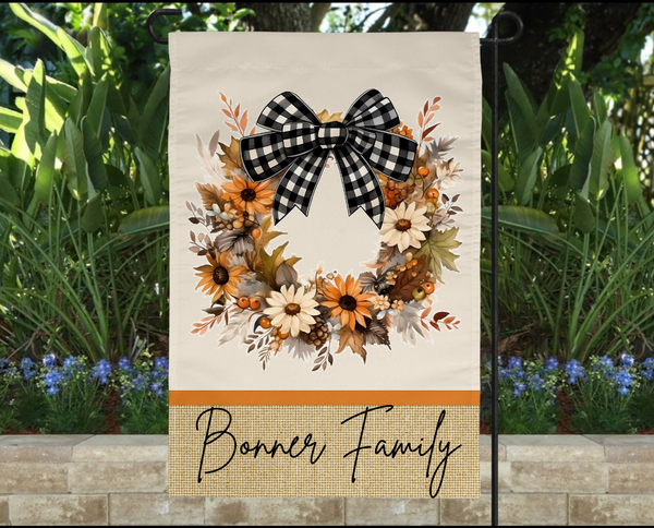 Autumn Personalized Garden Flag