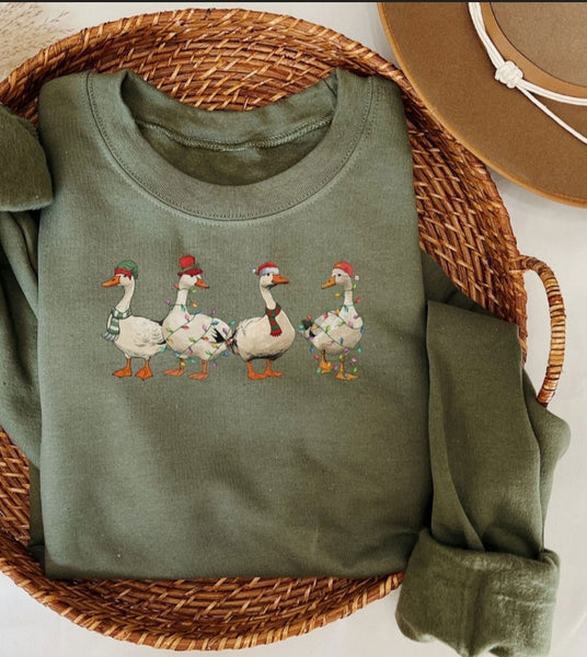 Christmas Geese Pressed Design