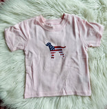 Infant/toddler patriotic dog
