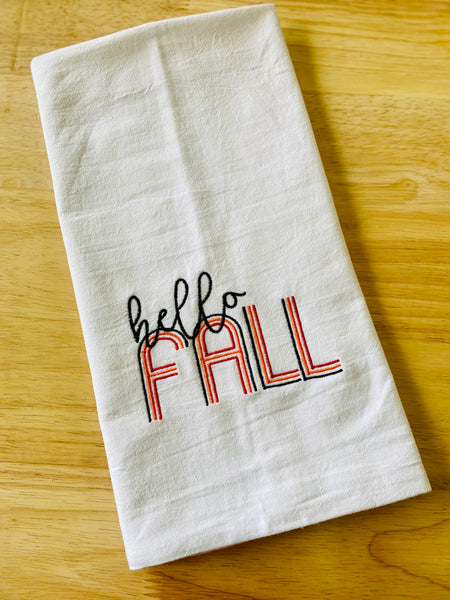 Hello Fall Tea Towel