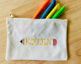 Pencil Name Embroidered Case