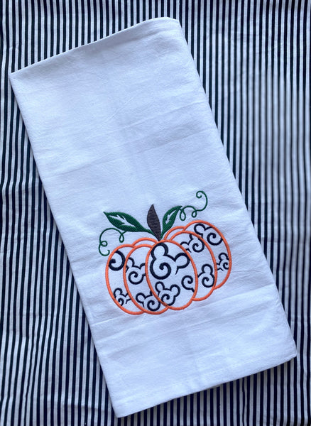 Swirl Pumpkin Tea Towel