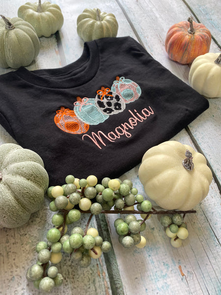 Pretty Pumpkins Embroidered Design