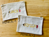 Pencil Name Embroidered Case